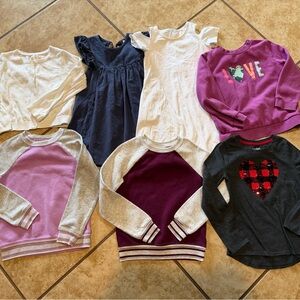 Little Girls Long Sleeve Shirts and Short Sleeve Dresses